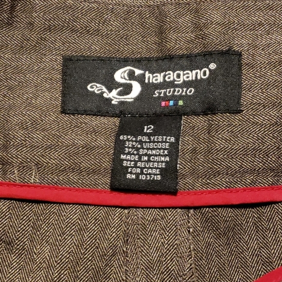 Sharagano studio grey brown wide leg trousers - Picture 4 of 6